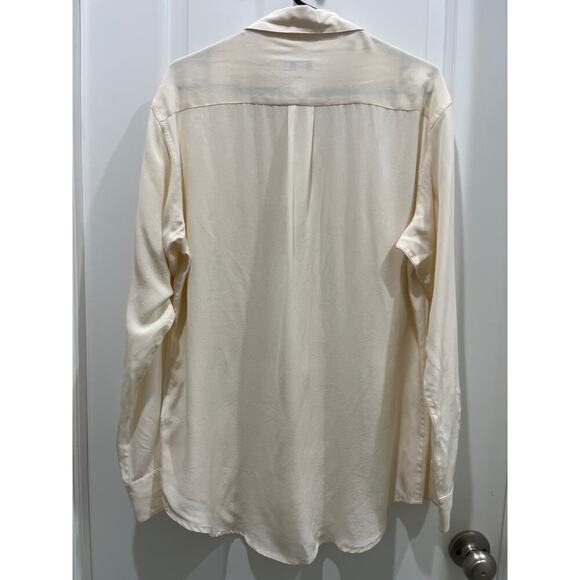 Equipment Signature Silk Button Down Blouse in Cream Sz M - Picture 7 of 9